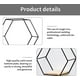 thumbnail image 4 of Juego de 3 estantes de pared, flotantes, de madera y metal, estantes de pared para cocina, estantes hexagonales, para salón, dormitorio, oficina, baño o cocina (negro) Lumten, 4 of 5