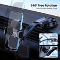 thumbnail image 3 of TOPK Multi-functional Car Phone Holder (Suction Cup + Air Vent Hook) For Car Dashboard Compatible With All Phones, 3 of 8