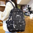 thumbnail image 5 of CoreLiving Women's Preppy Bow Backpack, 16.5 Inch Casual Laptop Bag for Work Travel, Aesthetic Daypack Hiking Rucksack Shoulder Bookbag, Black, 5 of 6