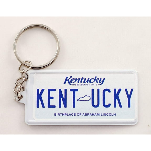 Kentucky License Plate Aluminum Ultra-Slim Rectangular Souvenir Keychain