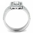 thumbnail image 3 of Luxe Jewelry Designs Women's Stainless Steel Wedding Ring with Square CZ - Size 6, 3 of 4