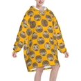 thumbnail image 2 of Cute Hedgehog,Women's Oversized Wearable Blanket Hoodie, Blanket Sweatshirt,Flannel Pullover Blanket, 2 of 9