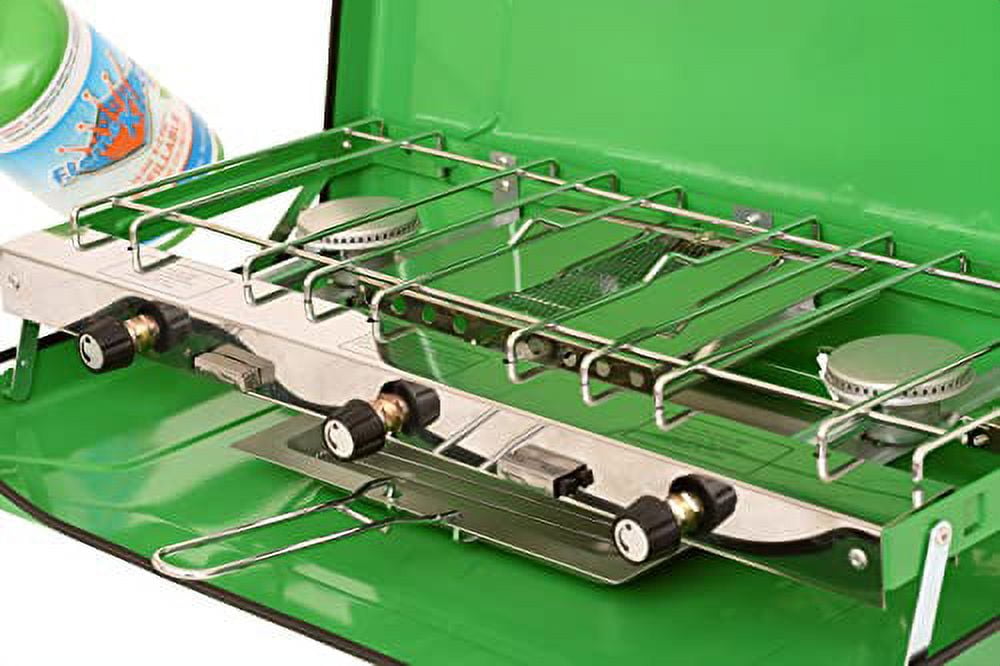 Flame King 3-Burner Portable Camping Stove Grill, Great for Outdoor Cooking, Backpacking