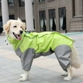 thumbnail image 1 of Xiao Hua Chubasquero impermeable para perros, ropa ligera para la lluvia con capucha tipo poncho (L, A02), 1 of 2