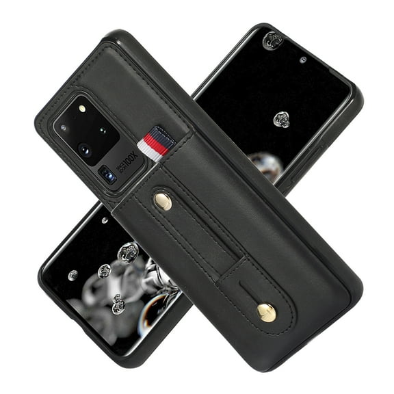 for Samsung Galaxy S20 Ultra Case, Lightweight Premium PU Leather Galaxy S20 Ultra Wallet Case with Card Holders Protective Case for Samsung Galaxy S20 Ultra Adjustable Stand,Black