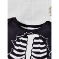thumbnail image 5 of Cjfdfy Newborn Baby Boy Halloween Outfit Infant Baby Boys Fall Winter Clothes 0 3 6 12 18 Months Skeleton Print Long Sleeve Rompers and Long Pants Hat Set, 5 of 9