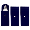 thumbnail image 1 of Uxcell 6 Pcs Bolsa de Reloj de Terciopelo, Funda de Viaje para Reloj Portátil, Bolsa de Almacenamiento Suave con Botón a Presión y Tarjeta Interna Cóncava para Hombres y Mujeres, Regalo, Azul, 1 of 6