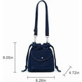 thumbnail image 6 of JennyShop Drawstring Lightweight Phone Purse Handbags, Fashion  Small Denim Shoulder Crossbody Bag, Pretty Canvas Bucket Tote Bag, 6 of 7