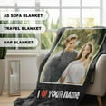 thumbnail image 3 of Custom Blankets Personalized Photo Pictures Gifts Blankets for Boyfriend Girlfriend Husband Wife Couple for Christmas Halloween Birthday Anniversary (Style 1), 3 of 6