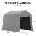 thumbnail image 3 of WildBreak Carport Storage Shed, 10 x 7 feet, with Roll-up Zipper Door, Heavy Duty, Gray, 3 of 7