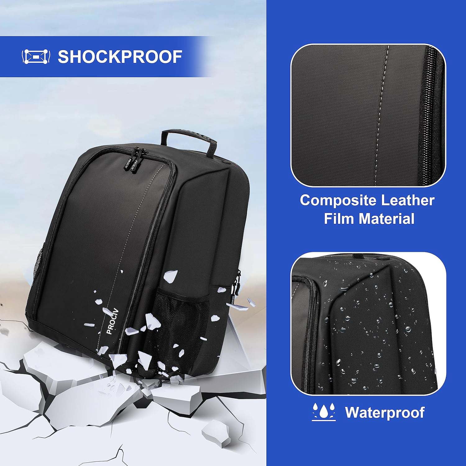 Backpack for PS5 & PSVR2, 2-IN-1 Large Travel Bag for Playstation