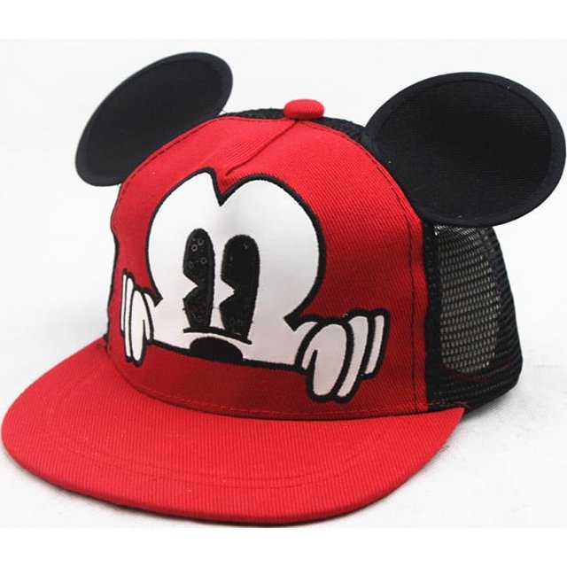Gorra de béisbol bordada con orejas grandes de dibujos animados para niños, gorra de hip-hop de primavera y otoño, gorra de protección solar de verano