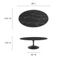 thumbnail image 5 of Modway Lippa Round 48" Artificial Marble Mid-Century Modern Coffee Table in Black Black, 5 of 7