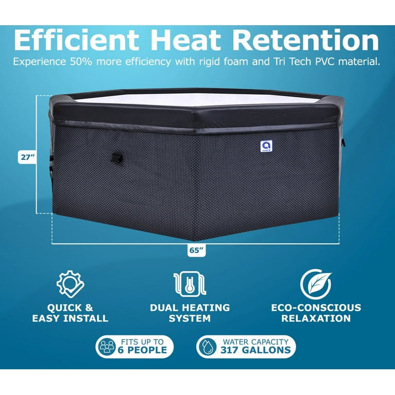 Avenli Aegean 6-Person Outdoor Hot Tub with Jets, Rigid Foam, Dual