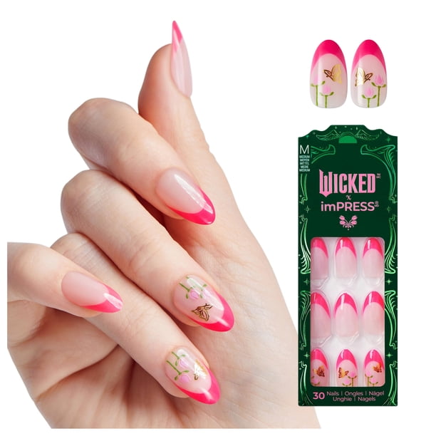 Press On Nails imprime WICKED X «Unlikely Friendship» Pink