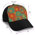 thumbnail image 2 of Naloa Abstract Pattern Adult adjustable Print Baseball Hat, Patchwork curved brim baseball capfor Men and Women, One Size, 2 of 5