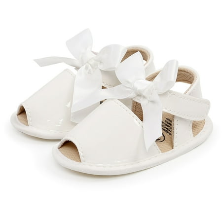

VBXOAE Toddler Shoes Baby Girls Cute Fashion Cotton Sequins Bow Non-slip Soft Bottom Sandals