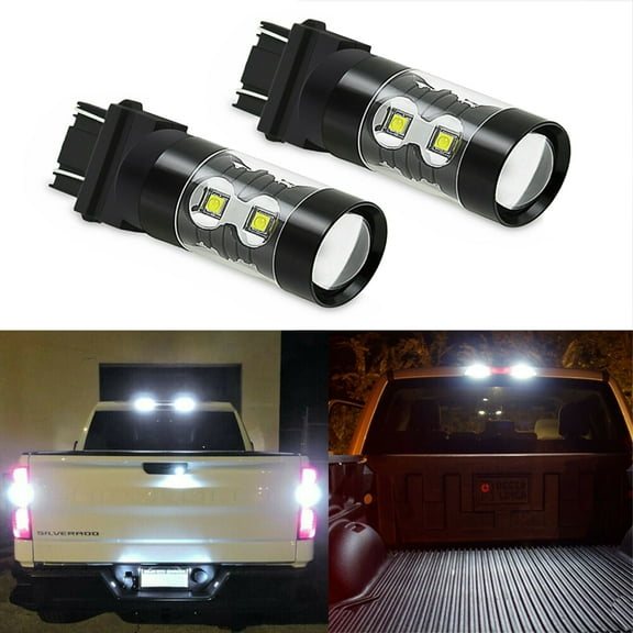 2x 3157 LED Back up Reverse Light Bulbs White for Chevy Silverado 1500 1999-2013