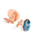 thumbnail image 3 of HemaKayy Cufflinks for Men, Classic Wedding Business Shirt Cuff Links Personalized Gifts Father Grandfather Dad Husband Boyfriend Tie Clip, Round - Rose Gold - Unique Marble Texture, 3 of 7