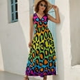 thumbnail image 5 of Rainbow Leopard Print Sleeveless Dress Summer Women Clothes Dress for Pregnant Women Dresses, 5 of 9