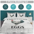 thumbnail image 5 of 3 Pcs Soft Bedding Set, Includes 1 Duvet Cover with Zipper And 2 Pillow Shams,Farm Animal Rooster Rustic Wood Grain Queen(90"×90"), 5 of 8