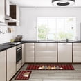 thumbnail image 4 of 2 Pcs Christmas Kitchen Rugs and Mats Set of 2 Red Black Buffalo Plaid Merry Christmas Xmas Trees Floor Mat Non Slip Checkered Doormat Home Holiday Kitchen Decor, 17 x 30 Inch, 17 x 47 Inch, 4 of 6
