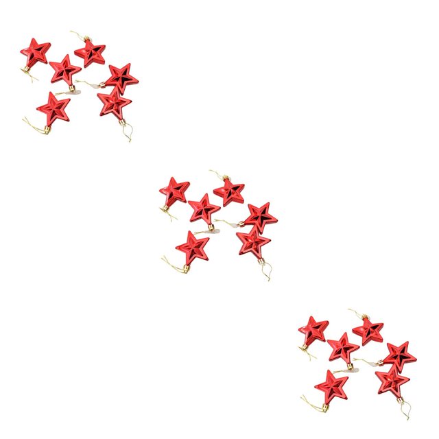 Ounissouiy 6 piezas al aire libre árbol de Navidad estrellas decoración Patio año nuevo fiesta de cumpleaños banquete adorno colgante rojo Type1 NO1 Ounissouiy CBP484081