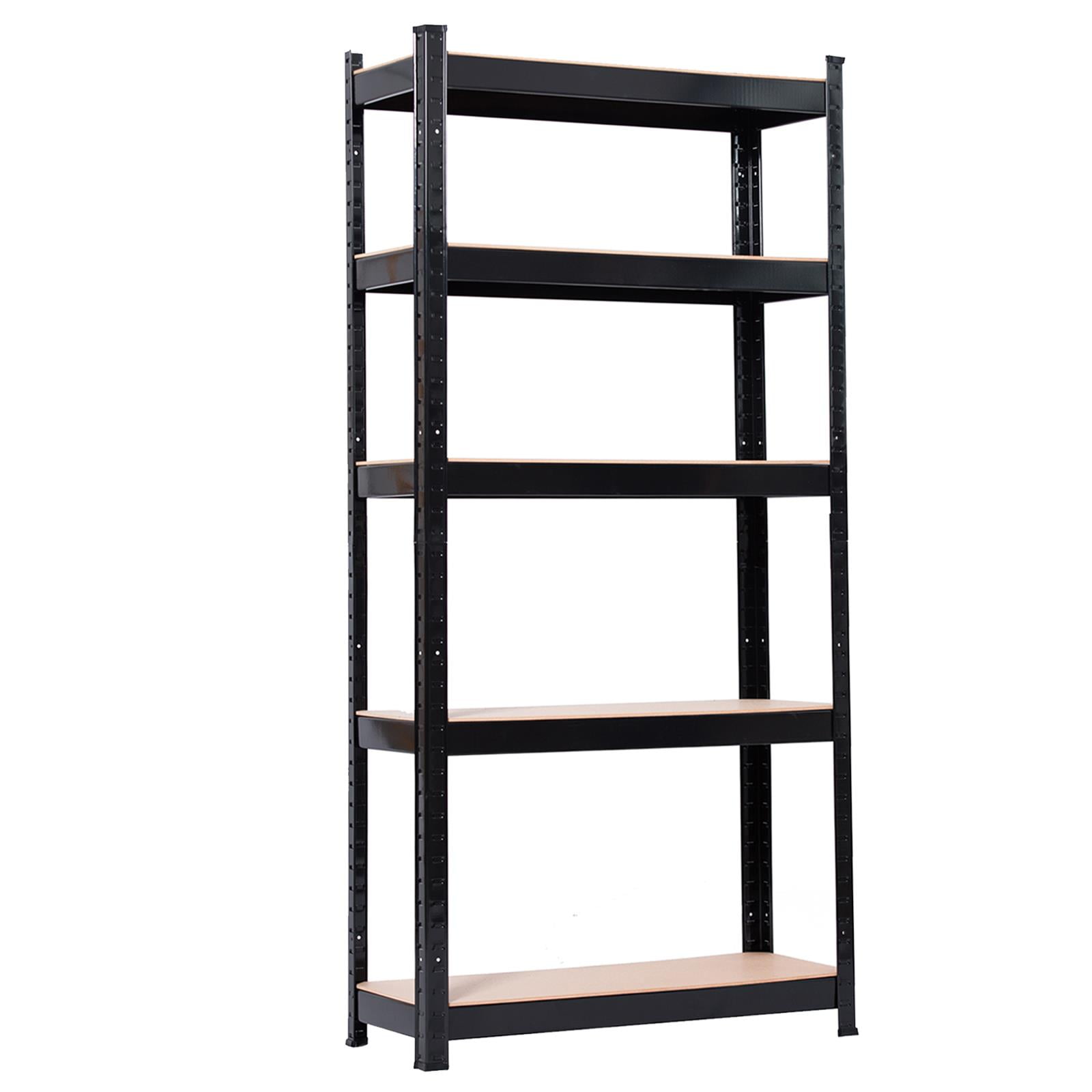 Ktaxon Garage Shelving, 27.5"L x 12"W x 59"H Wire Shelving Storage Rack, 550lbs Total Capacity, Black