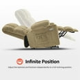 thumbnail image 3 of MCombo Dual Motor Power Lift Recliner Chair for Elderly People with Massage and Heat, Infinite Position, USB Ports, Cup Holders, Extended Footrest, Fabric 7890 Medium-Regular, Beige, 3 of 9