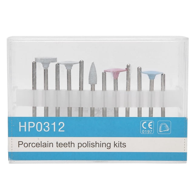 Kit de 12 piezas de pulido de dientes de porcelana, pieza de mano dental, cabezal de pulido para blanqueamiento dental