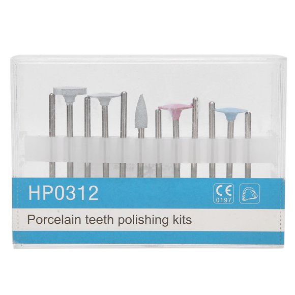 Kit de 12 piezas de pulido de dientes de porcelana, pieza de mano dental, cabezal de pulido para blanqueamiento dental