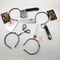 thumbnail image 2 of Aro de pelo de plástico para Halloween, cabeza de simulación de desgaste, hebilla de cabeza de cuchillo de cocina, accesorios de Cosplay, cabeza de barril de aguja, juguete de decoración para fiesta, 2 of 3