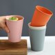thumbnail image 3 of Nvzi Vasos de paja de trigo irrompibles, juego de 4 vasos de plástico reutilizables, vasos para beber agua para cocina, camping, fiestas, color negro, 3 of 5