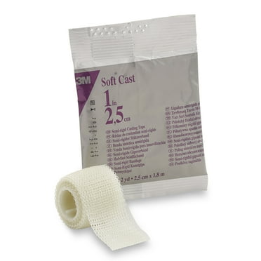 3M Scotchcast Soft Cast Cast Tape 1 X 72 Inch Fiberglass White 82101, 10 Ct