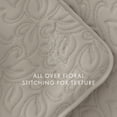 thumbnail image 3 of Noble Linens 3 Piece Latte Floral Stitch Quilt Set, Queen / Full, 3 of 7