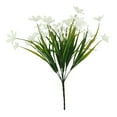 thumbnail image 2 of Fdelink Artificial Flowers 1 Bundles Artificial Outdoor Flowers Fake Flowers Green Shrubs Garden Porch Simulation Bouquet (White), 2 of 4