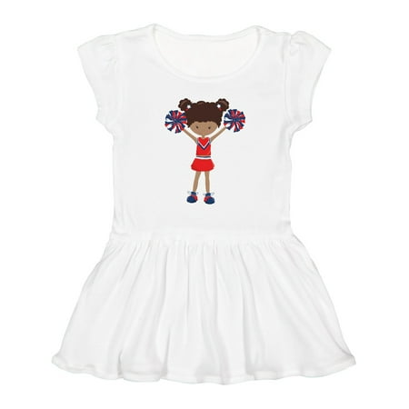 

Inktastic African American Girl Cheerleading Cheerleaders Girls Toddler Dress