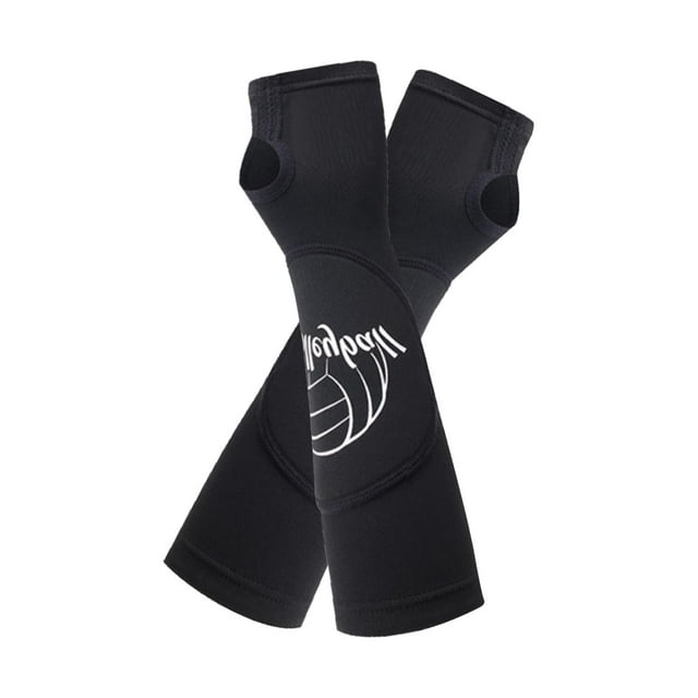 Volleyball Arm Sleeves Elastic Arm Cover with Protection Pads and Thumb Hole L XL