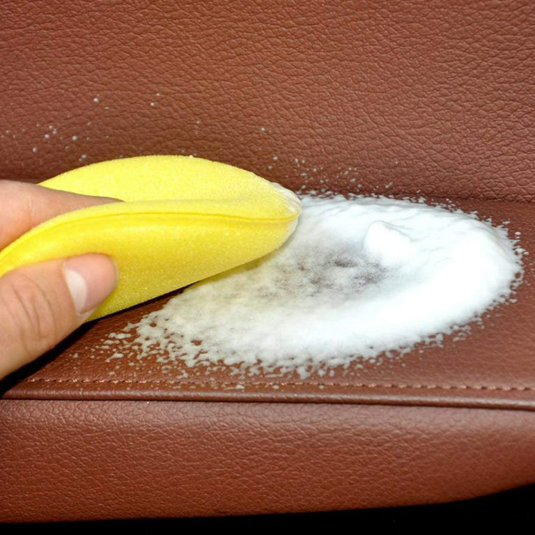 Qifei 5pcs Wax Applicator Pad 4-Inch Super Soft Car Cleaning Yellow Round Car Foam Sponge Foam Applicator Pad, Men's, Size: One Size