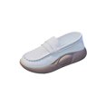 thumbnail image 4 of Zapatos casuales de PU para mujer, cómodos, suaves, con plataforma, estilo urbano, suela gruesa, sin cordones beis 40, 4 of 9