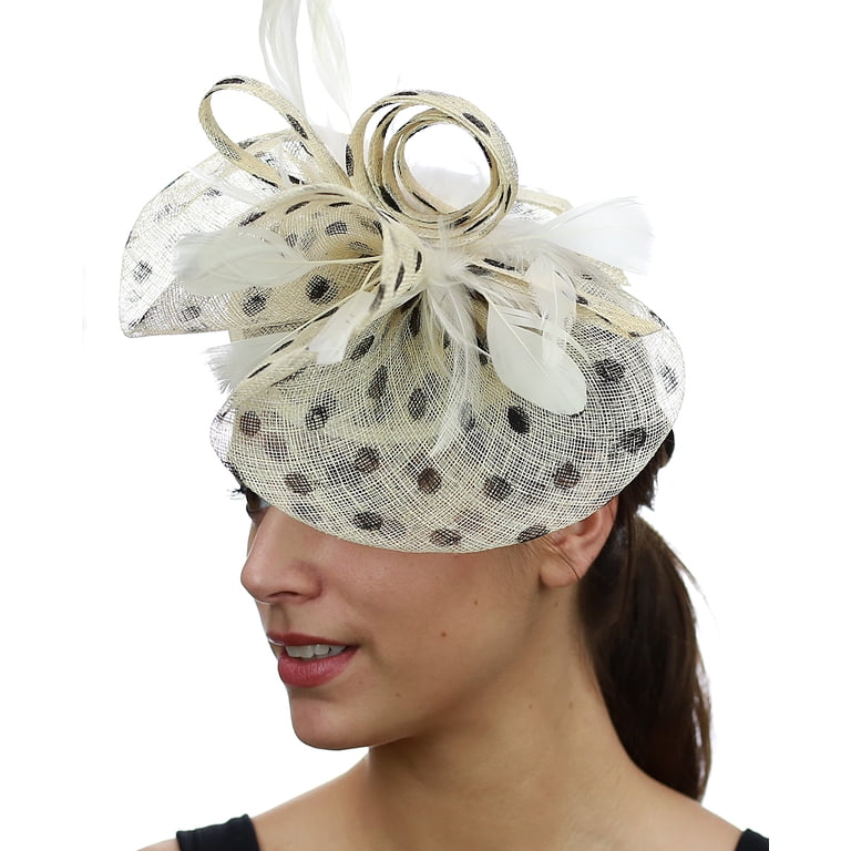 Elegant Feather Fascinator Headband TYGHBN Vintage Feather Fascinator Headband Elegant Mesh  main image 4