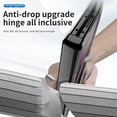 thumbnail image 4 of MonsDirect for 7.6 inch Samsung Galaxy Z Fold 3 5G 2021 Case with S Pen & S Pen Holder, Two Hinge Protection Plating Frame PC Cover, Shell Membrane Integrated Case with Stand & Lens Protection, Black, 4 of 7