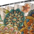 thumbnail image 3 of Vintage Pioneer Flower Collage Shower Curtain 36"x72" ,Bathroom Decorative Shower Curtains Set with 12 Hooks,Modern Waterproof Washable Shower Curtain, 3 of 6