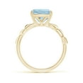 thumbnail image 2 of ANGARA Natural Nature Inspired Cushion 2.7 ct Aquamarine Ring in 14K Yellow Gold for Women (Size-9mm) | March Birthstone, Birthday, Anniversary, Jewelry Gift for Women | Natural Aquamarine Ring, 2 of 9