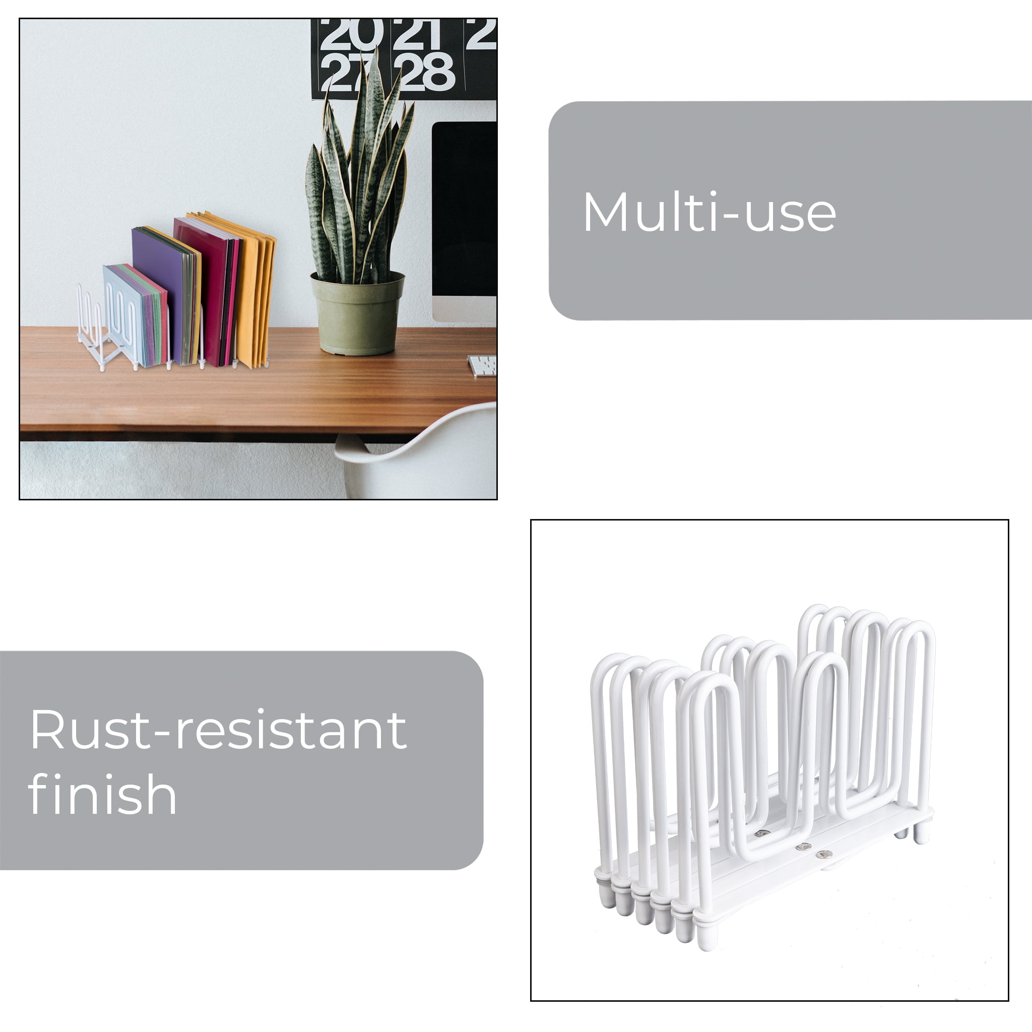 (2 pack) Mainstays Expandable Pan & Lid Organizer, White