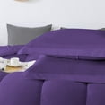 thumbnail image 4 of D.N.G. BEDDINGS 1 Piece Luxury Straight Line Pattern Comforter, Premium Super Soft, 800 Thread Count, 100% Egyptian Cotton, Full/Queen Size Purple Solid Color, 4 of 6