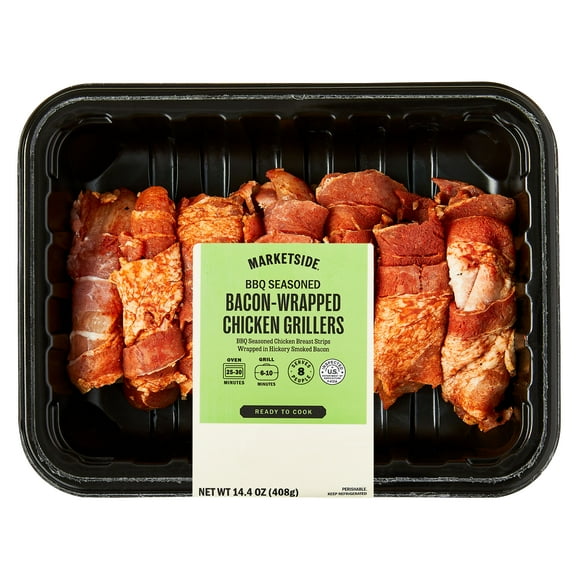 Marketside Bacon-Wrapped BBQ Seasoned Chicken Grillers, 1 Pack