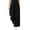 #Black 1, variant on Women Wide Leg Pants Solid Elastic Waist Ribbed Pockets Casual Trousers