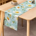 thumbnail image 2 of SUNOLIFE Teal Daisy Table Runner,Spring Floral Flower Table Decoration for Home Party 13 x 90 Inches, 2 of 4