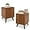 Walnut 2 Sets, variant on Fluted Nightstand Set of 2, Mid Century Modern 2 Drawer Dresser for Bedroom, Small Dresser Night Stand Side Table End Table with Wood Fluted Drawer Storage for Bedroom Closet(Walnut)